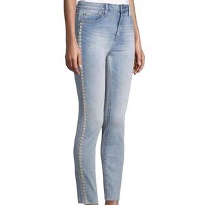 Driftwood Jackie High Rise Skinny Daisy Embroidered Jeans Size 28
